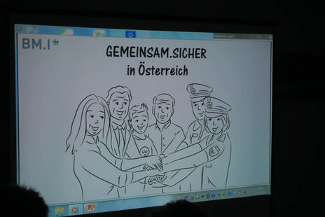 Die Präsentation "Gemeinsam.Sicher in Österreich".