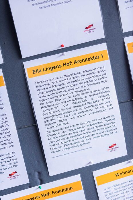 Ausstellung informierte über den Ella-Lingens-Hof