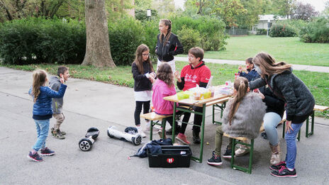 Die Station der Kinderfreund bot umfangreiches Programm und war gut besucht.