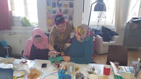 Frauen beim Floridsdorfer Frauencafe