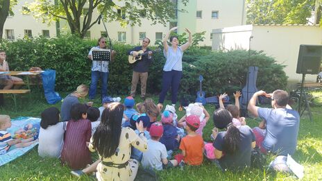 Kinder machten aktiv beim Konzert mit