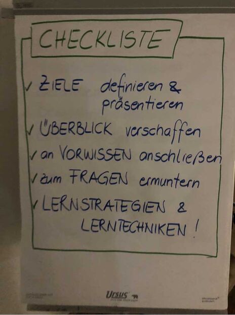 Checkliste für die LernbegleiterInnen