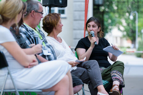 Diskussionsrunde im Vorfeld des Films