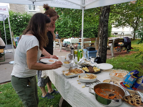 Selbstgemachtes Essen von engagierten BewohnerInnen