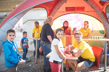 Der Infostand der Wiener Gesundheitsförderung war gut besucht.