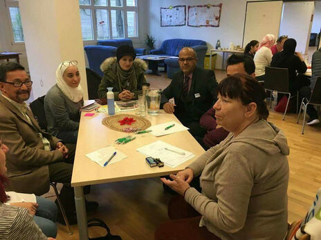 Zahlreiche TeilnehmerInnen beim Sprachencafe