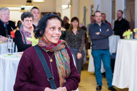 BesucherInnen beim Neujahrsempfang