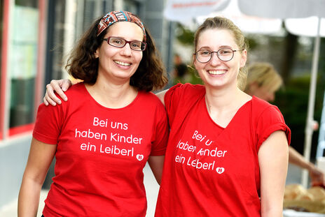 Die Betreuerinnen des Kinderfreunde Standes.