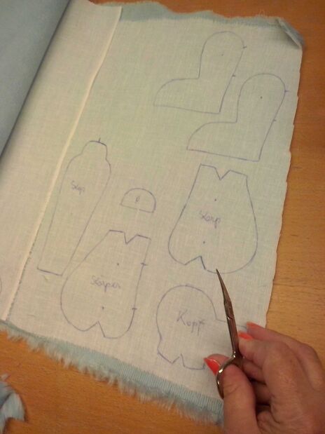 Schnittvorlage für die Teddybären