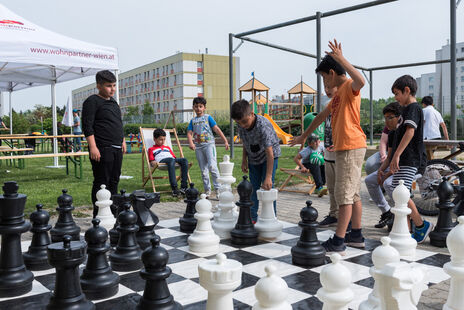 Riesenschach beim Frühlingsfest