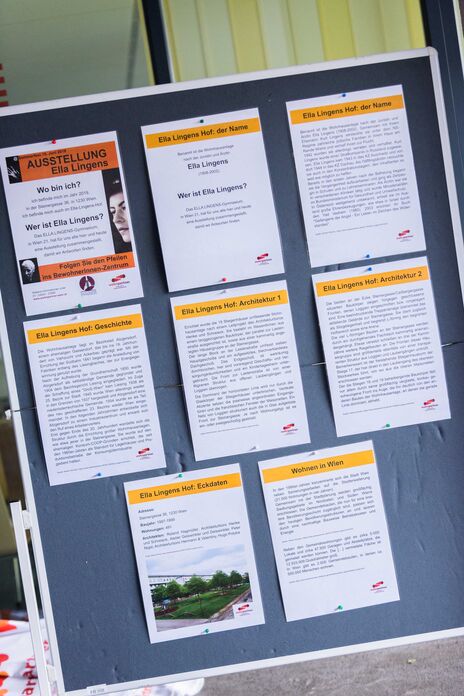 Ausstellung informierte über den Ella-Lingens-Hof