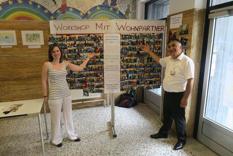 Fotodokumentation des gemeinsamen Workshops: Europaschule und wohnpartner