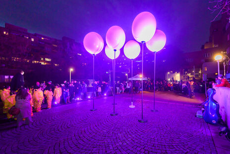 Kunstinstallation bei den Roten Alpen