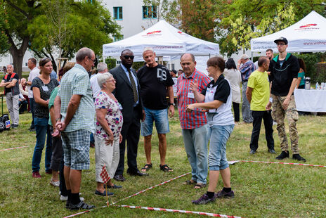 Boccia-SpielerInnen im Gespräch