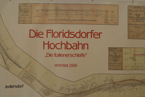 Ein alter Plan der Floridsdorfer Hochbahn.