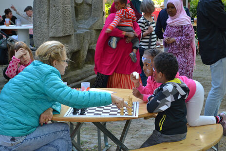 Schachspiel beim Frühlingsfest