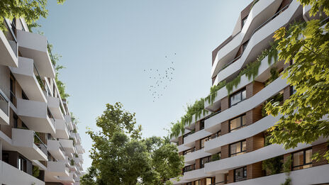 Visualisierung eines Wohnprojekts in der Meischlgasse