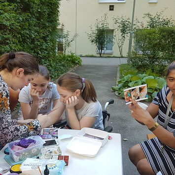 Die Kinder hatten beim Kinderschminken große Freude.