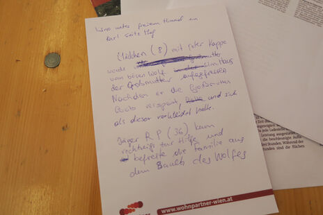 Erste Text-Ergebnisse beim Workshop