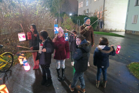 Laternenumzug beim Winterfest