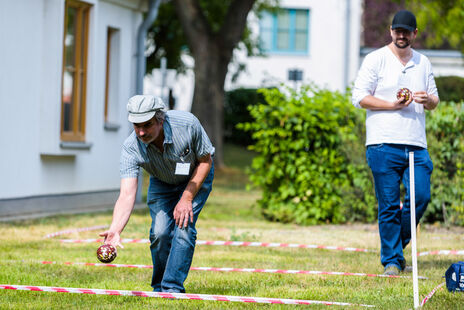 Boccia-Spieler im Spiel