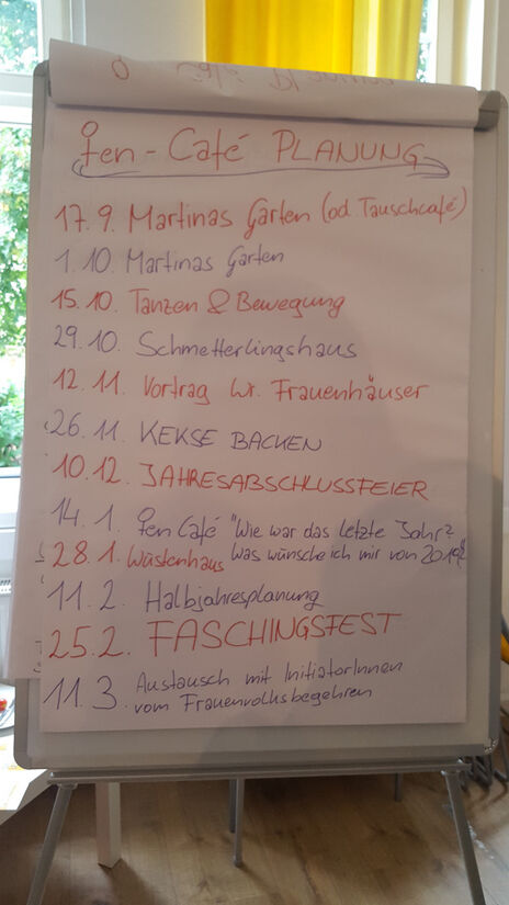 Programm für zukünftige Frauencafes