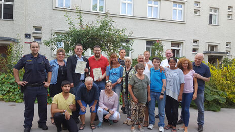 Gruppenfoto der BesucherInnen beim Spätsommerfest