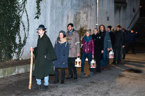 Wanderung durch die Wohnhausanlage